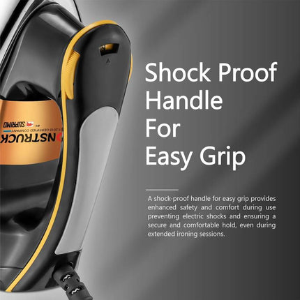 Moonstruck Suprimo 1.2 kg Plancha Dry Iron – 1200 W Lightweight & Fast-Ironing (Black & Silver)