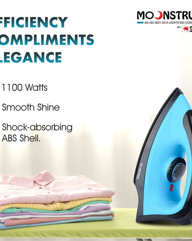 Moonstruck non stick dark blue 1000 W Dry Iron