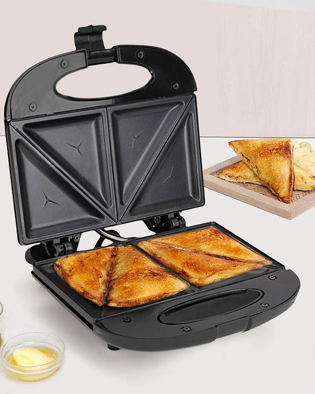 Moonstruck 4-Slice 750 W Electric Sandwich Maker & Grill – Fast, Easy & Non-Stick Toasting (Black)