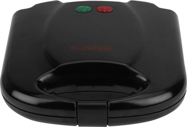 Moonstruck 4-Slice 750 W Electric Sandwich Maker & Grill – Fast, Easy & Non-Stick Toasting (Black)