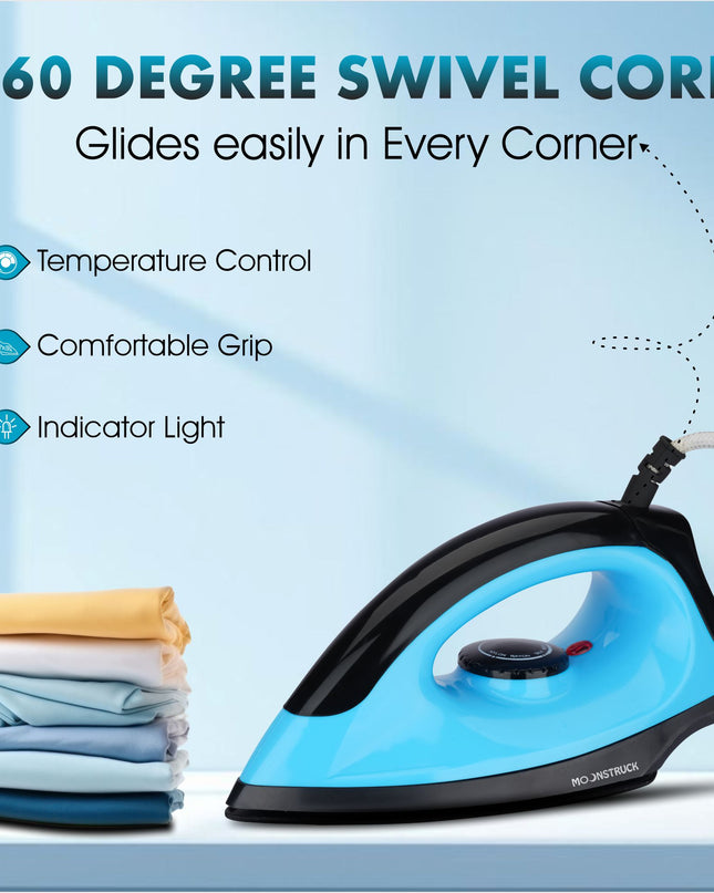 Moonstruck non stick dark blue 1000 W Dry Iron