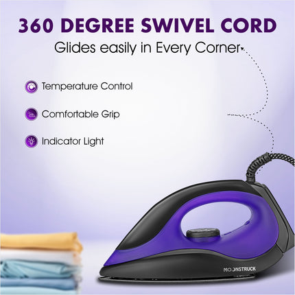 Moonstruck Lavex 1000 W Dry Iron (Purple)
