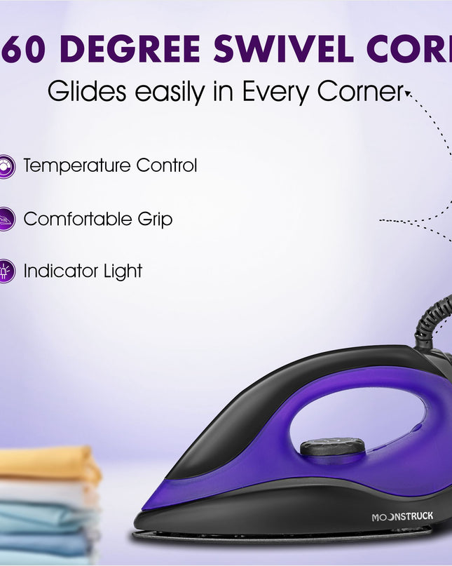 Moonstruck Lavex 1000 W Dry Iron (Purple)