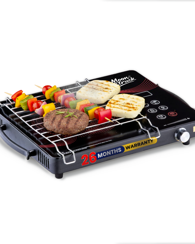 Moonstruck 2500 W Infrared Cooktop with Touch Panel – Fast, Safe & Energy-Efficient Cooking (Black, Printed)