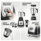 Moonstruck MegaMixer 1000W Juicer Mixer Grinder | 5 Jars | StealthDrive Motor | 2L Juicer Jar with Seed Extractor | LiveView Jar FREE | ISI Certified (Black)
