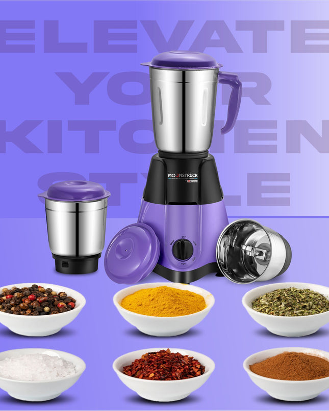 Moonstruck Star Purple 3 Jar Mixer Grinder 750 Watt