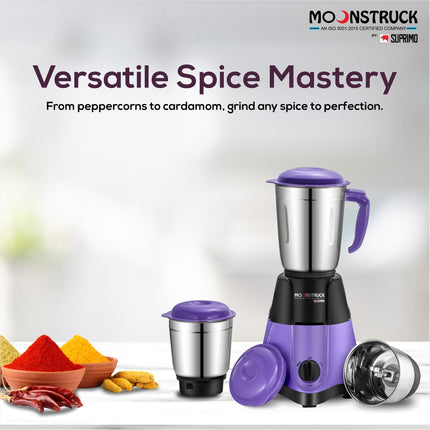 Moonstruck Star Purple 3 Jar Mixer Grinder 750 Watt