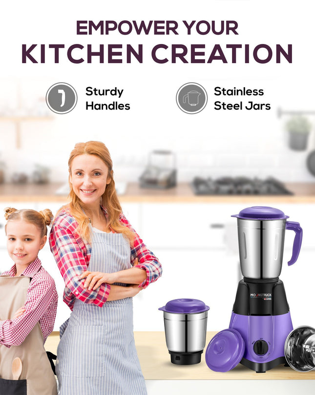 Moonstruck Star Purple 3 Jar Mixer Grinder 750 Watt