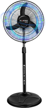 Moonstruck Suprimo 430 mm High-Speed 3-Blade Pedestal Fan – Energy-Saving & Anti-Dust Design (Black)