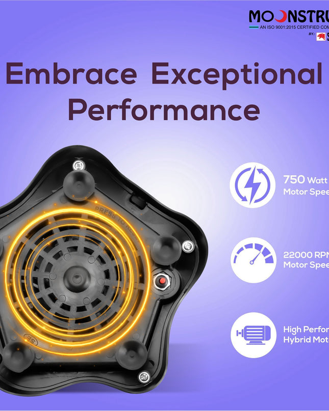 Moonstruck Star Purple 3 Jar Mixer Grinder 750 Watt