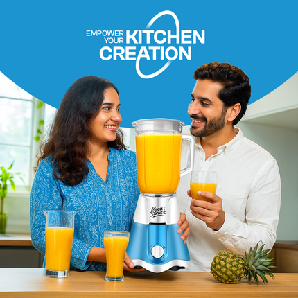 Moonstruck Blue 750 Watt Mixer Grinder with 4 Jars