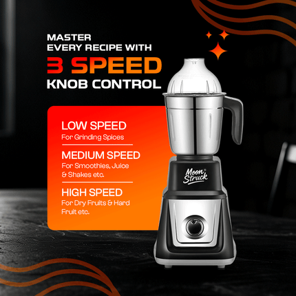 Moonstruck 1000 Watt Mixer Grinder with 4 Jars.