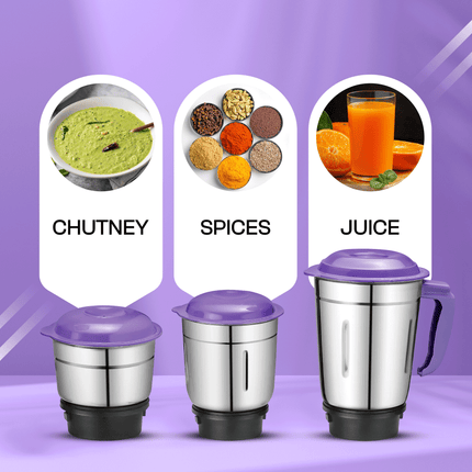Moonstruck 750 Watt 3 Jar Mixer Grinder with Worth Rs 500 Dry Iron Free