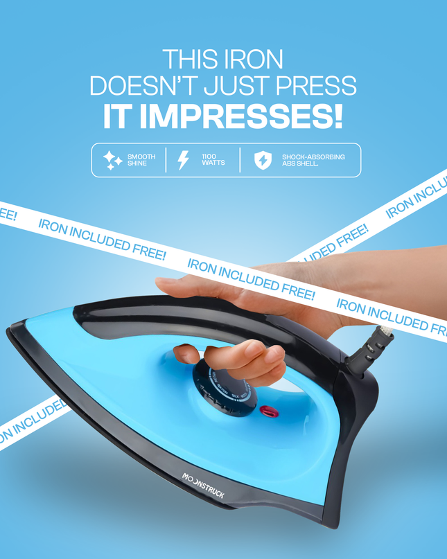 Moonstruck Blue 750 Watt Mixer Grinder with Worth Rs 500 Dry Iron Free