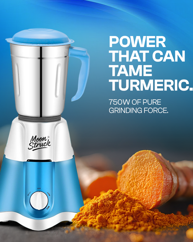 Moonstruck Blue 750 Watt Mixer Grinder 3 Jar