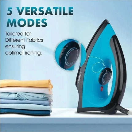 Moonstruck Cordless Designer Electric Kettle & Non Stick 1000W Dry Iron Combo – Stainless Steel, Fast Boil & Smooth Glide (Black & Blue, Pack 2))