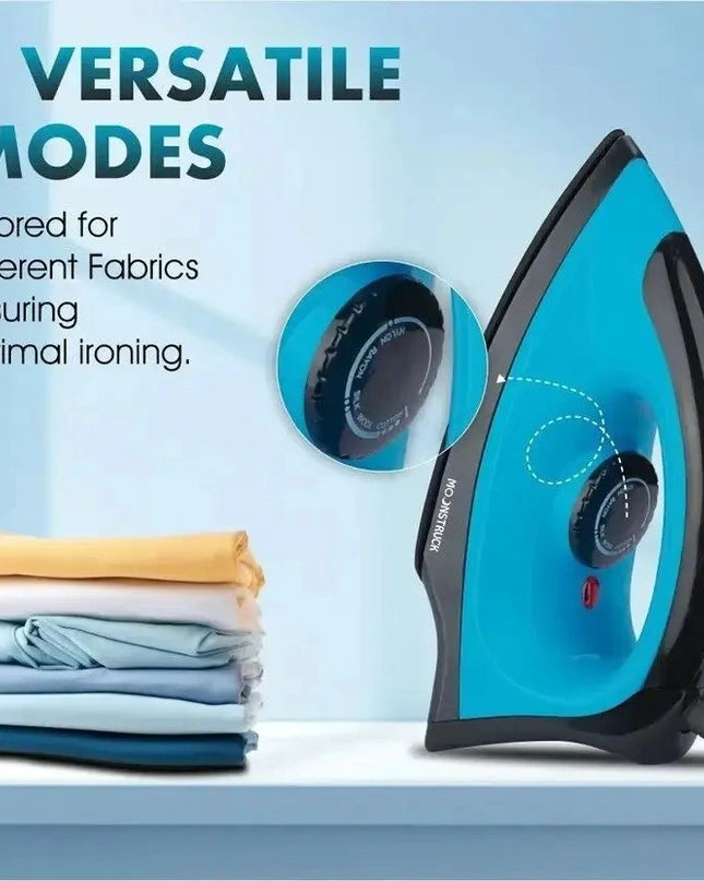 Moonstruck Cordless Designer Electric Kettle & Non Stick 1000W Dry Iron Combo – Stainless Steel, Fast Boil & Smooth Glide (Black & Blue, Pack 2))