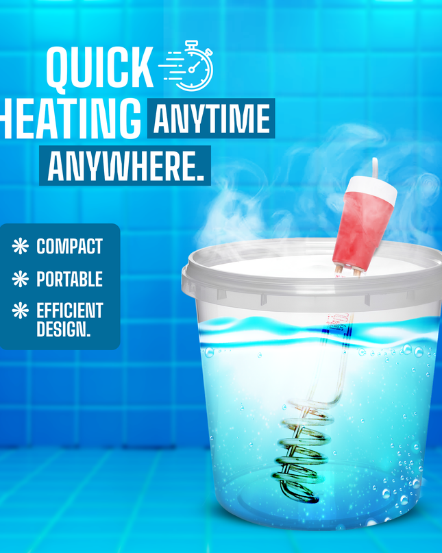 Moonstruck 100% Copper Shock-Proof 2000 W Immersion Heater Rod – Fast, Safe & Durable Water Heating (Red)