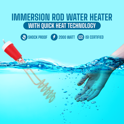 Moonstruck Hottest 2000 W Room Heater & Pure Copper Immersion Rod Combo – Fast, Safe & Energy-Efficient (Pack 2)